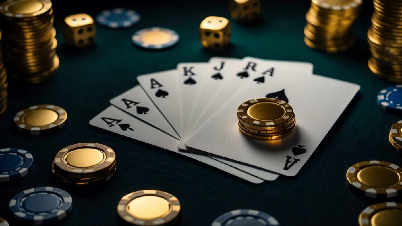 Hello world! 2 Bài poker và chip casino